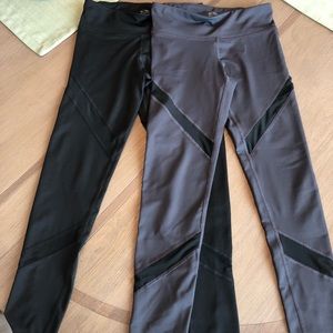 Black and gray cut-out Champion workout pants